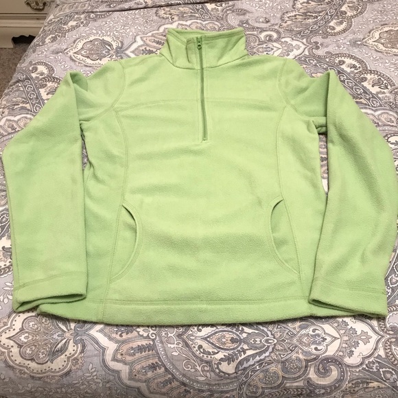 Tek Gear Lime Green Fleece 1/4 Zip Jacket Size XS - Picture 3 of 8